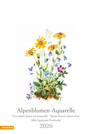 Alpenblumen-Aquarelle Kalender 2026